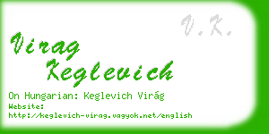 virag keglevich business card